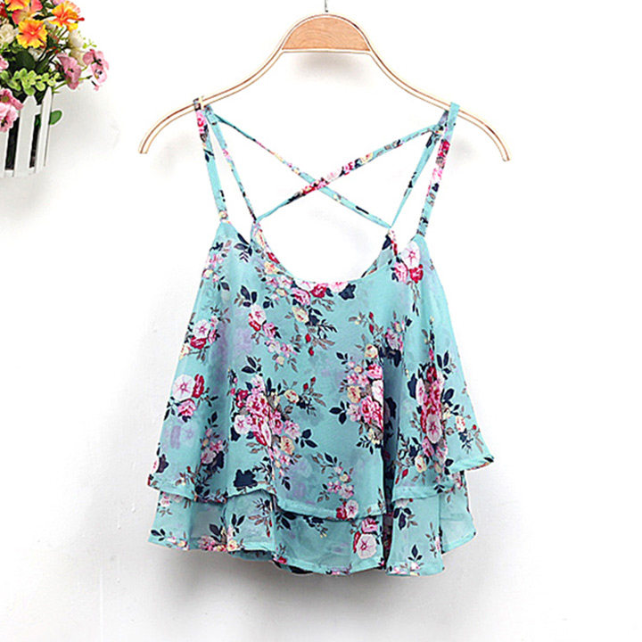 Lace Flower Tank Top Cami on Luulla