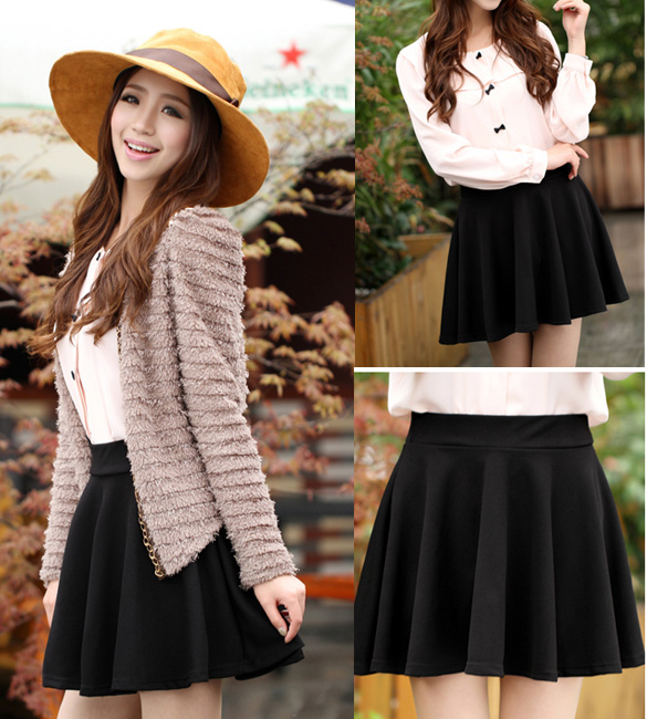 black pleated mini skirt outfit