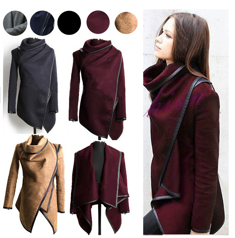Long Irregular Thickening Woolen Jacket Overcoat On Luulla