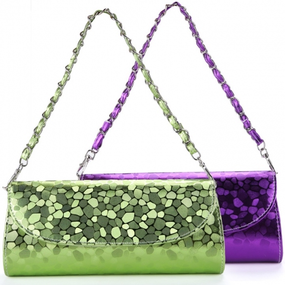 Fashion Women Synthetic Leather Chain Bag Handbags Evening Bag