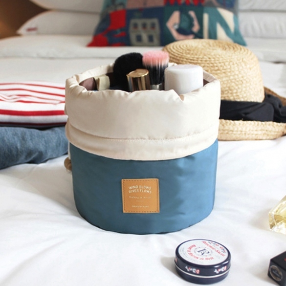 Unisex Outdoor Travel Cosmetic Bag Wash Bag Handbag Suitcase Cylindrical Organizer