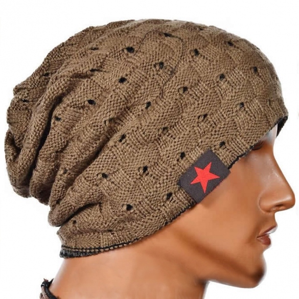 Unisex Cool Hollow Out Wool Knit Autumn Winter Warm Beanie Cap