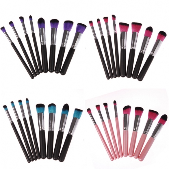 8pcs Makeup Brushes Tools Eye Shadow Brush Blush Brush Essential Kit Cosmetic Brushes Set