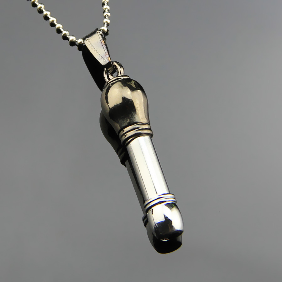 Personalized Fashion Titanium Steel Microphone Pendant Necklace