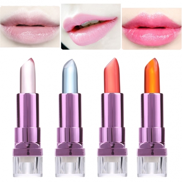 4 Colors Jelly Lipsticks Makeup Cosmetic Color Changing Smudge Proof Long-lasting Lip Stick