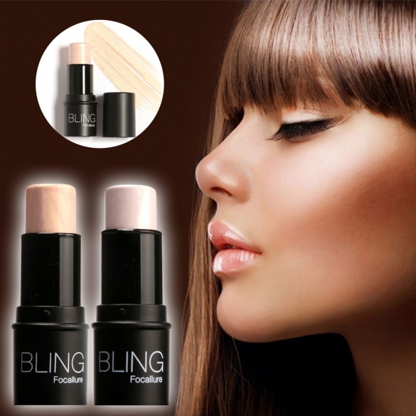 Highlighter Stick Shimmer Powder Cream Shadow Highlighting Waterproof Face Eyes Makeup Cosmetics Silver Gold