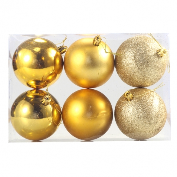 6pcs 78mm Acrylic Polishing Sequins Matte Christmas Tree Decor Hanging Ball Party Festival Supplier