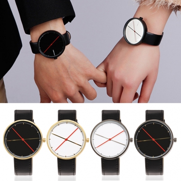 Fashion Personality Unisex Quartz Analog Synthetic Leather Band Wrist Watch