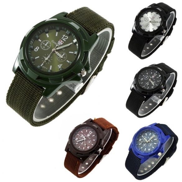 Fashion Men Pilot Fabric Strap Quartz Watch Sports Wrist Watch 5 Colors