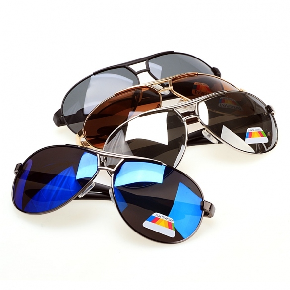 Fashion Men Aviator Polarized Outdoor Driving Sunglasses Eyewear Metal Frame Sun Glasses