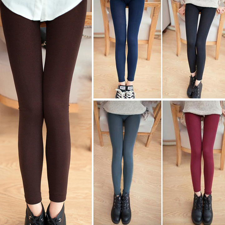 Women's Warm Winter Skinny Slim Leggings Stretch Pants Thick Footless Tights on Luulla