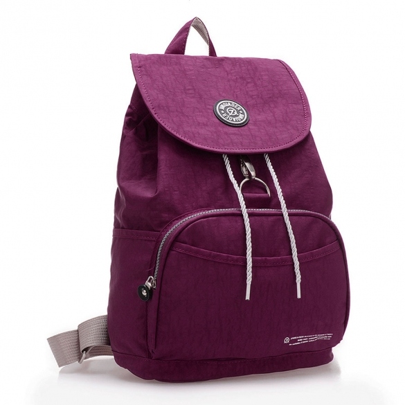 Unisex Nylon Backpack Waterproof Soft Solid Rucksack School Camping Hiking