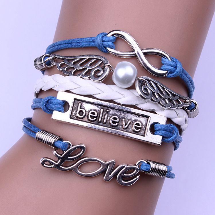 Love Angel's Wings Wax String Bracelet