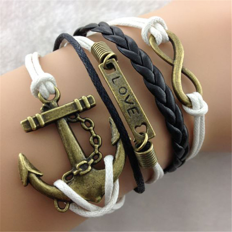 Love Anchor Fashion Woven Bracelet