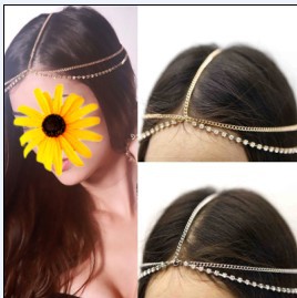 Manual Contracted Crystal Double Layers Hair Accessories
