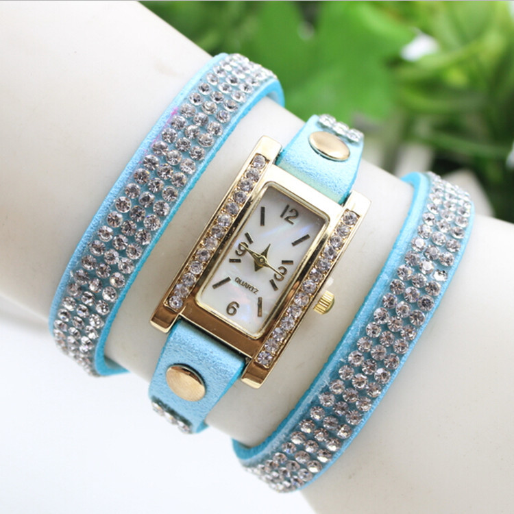 High-end Rectangle Crystal Lady's Watch