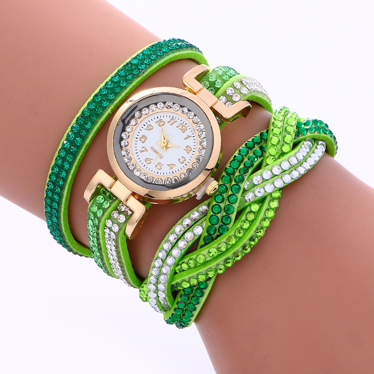 Double Color Twist Colorful Crystal Watch on Luulla