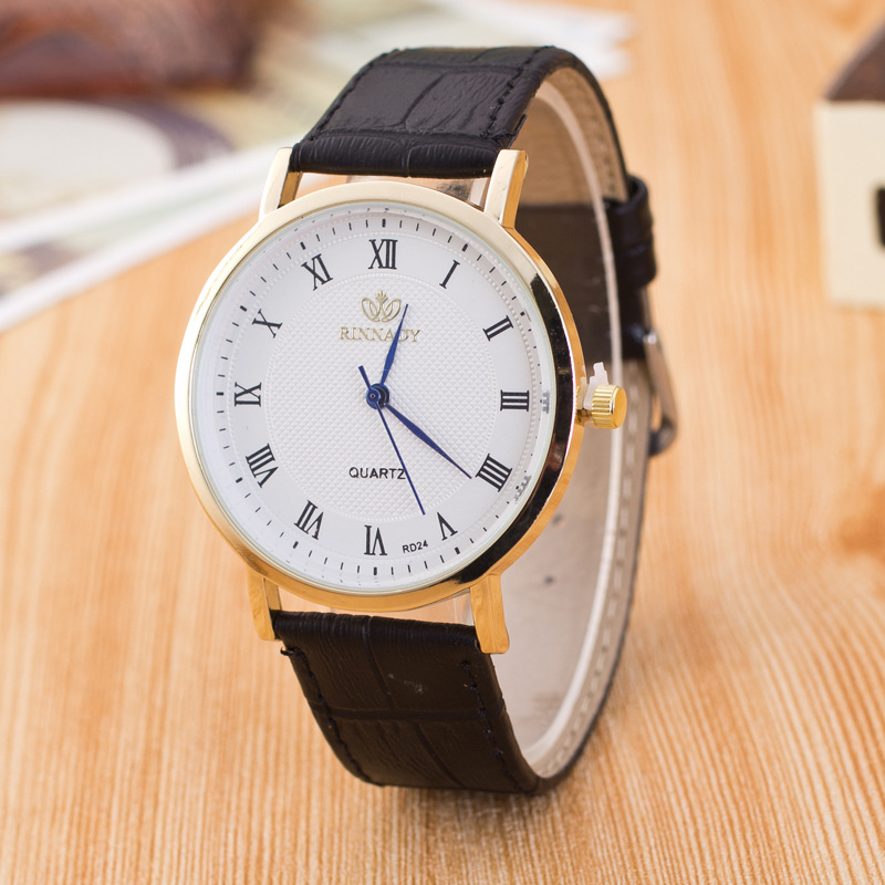 Roman Number Casual Leather Watch