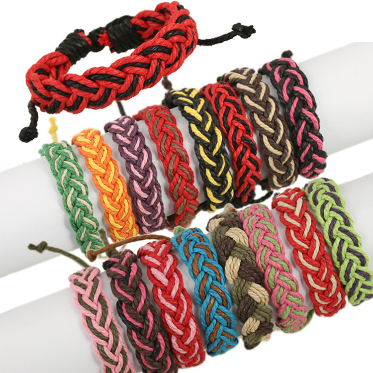 Woven Friendship Bracelets Handmade Braided Rope Wrist String Chain 10pcs