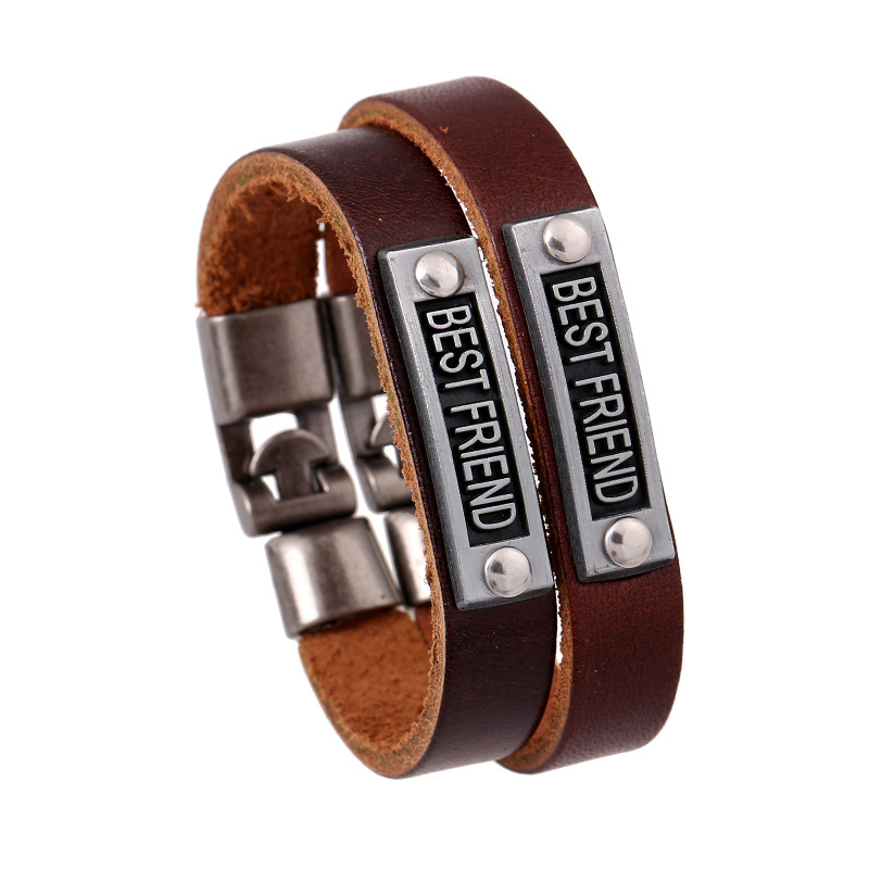Leather best friend bracelets new arrivals