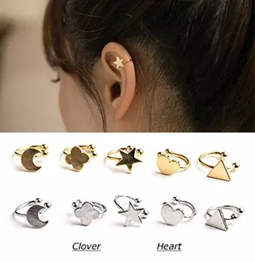 Fashion Cute Star Heart Ear Bones Clip