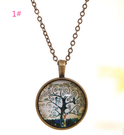 The Tree Of Life Time Precious Retro Bronze Chain Necklace Pendant