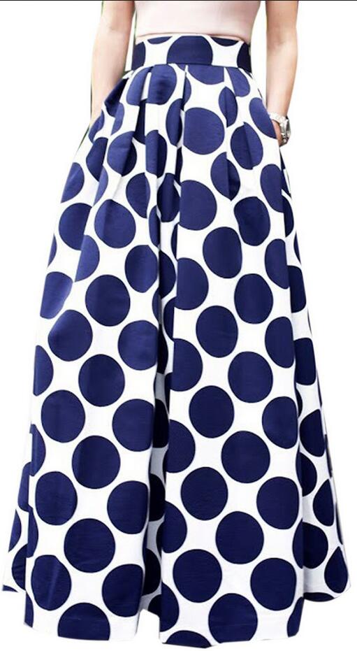 3D Polka Dot High-Waisted Skirt