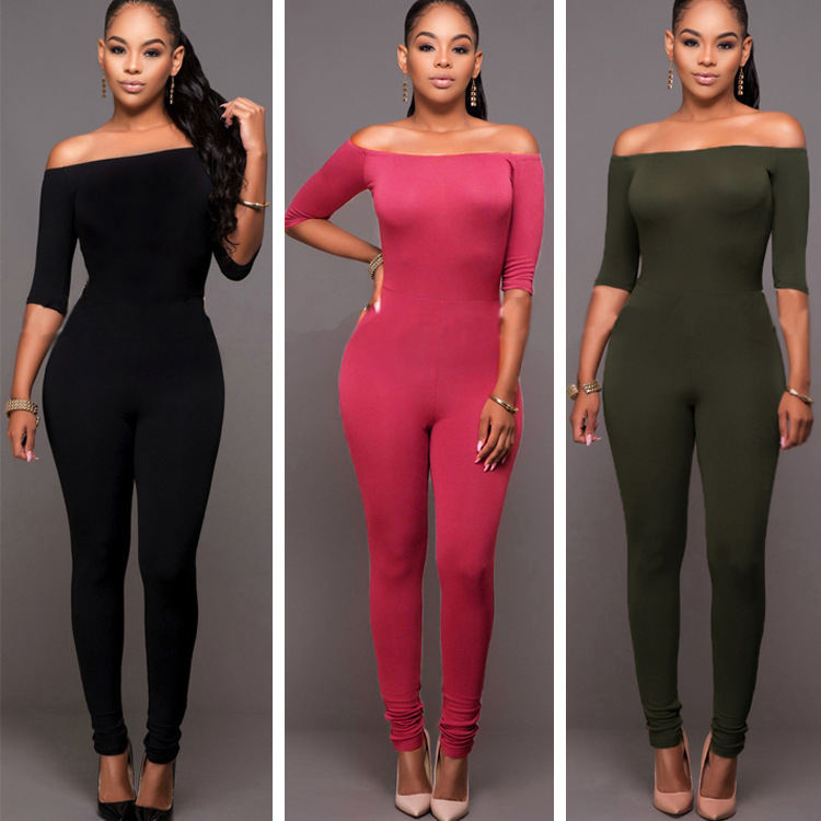 Off shoulder long sleeve fluffy jumpsuit