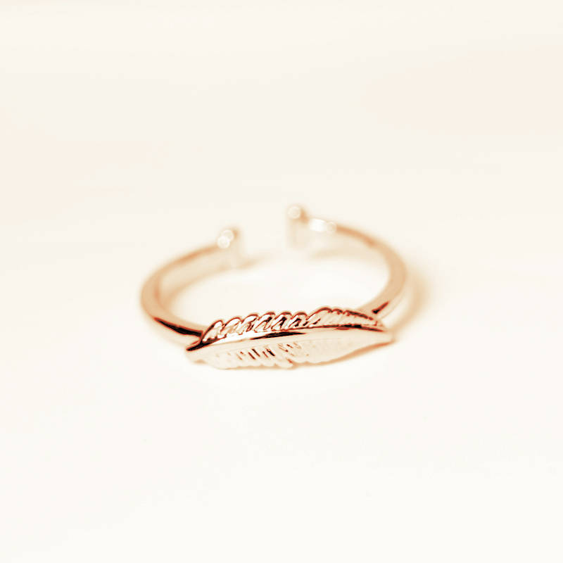 Leaf Adjustable Stackable Ring In Silver Or Gold, Jewelry