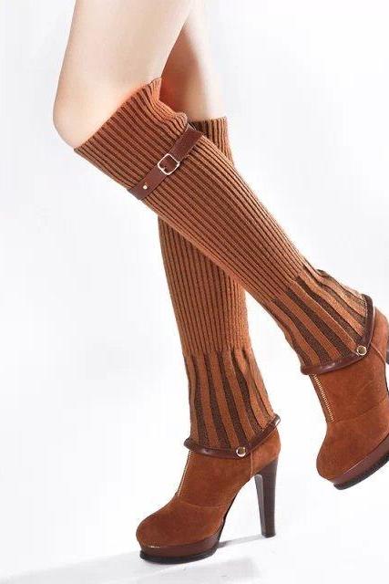 Detachable Knee-high Socks Platform Boots