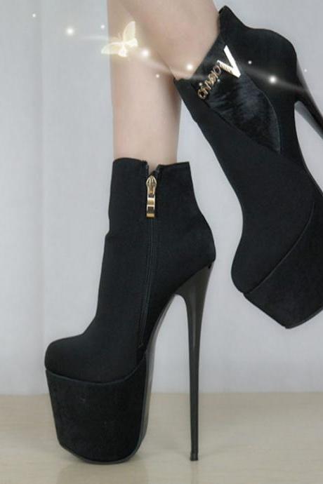Pointed Toe High Heel Ankle Boots on Luulla