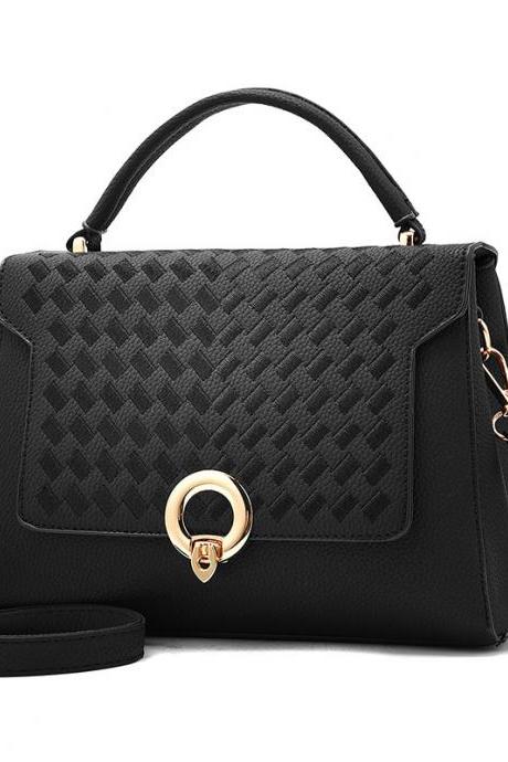 Casual Embroidery Solid Color Metal Decoration Women Satchel