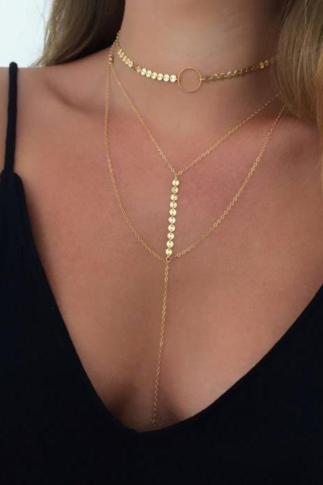 Fashion Lasso Y Gold Necklace