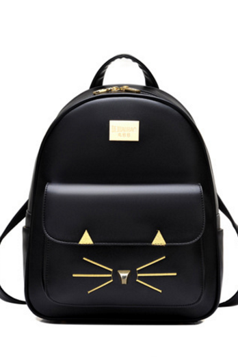 Stylish Kitty Pattern Women Backpack
