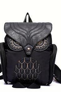 Particular Owl Design Nylon Backpack