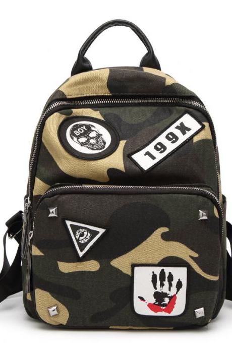 Trendy Camouflage Design Oxford Backpack