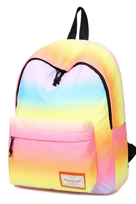 Trendy Gradient Color Unisex Backpack