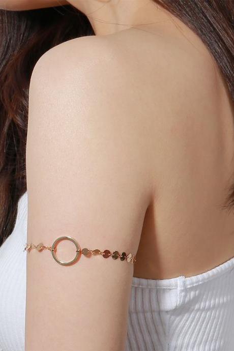 Simple Manual Copper Sequins Arm Chain
