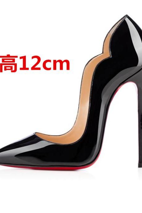 Low Cut Pointed Toe Candy Color 12cm Super High Heels Party Shoes