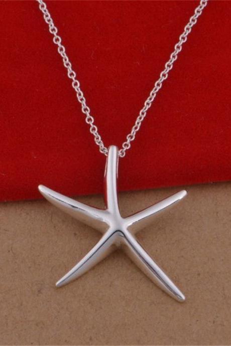 New Creative Starfish With Silver Pendant Necklace