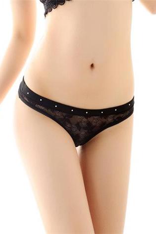 Exquisite embroidery Sexy transparent hollow lady open underwear（Buy two pieces and send one.）