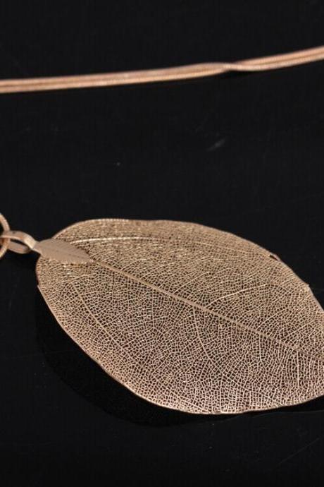 Bohemia Classic Feather Pendant Necklace Long Leaf Tree Of Life Sweater Chain Necklace Fashion Jewelry Gift-1