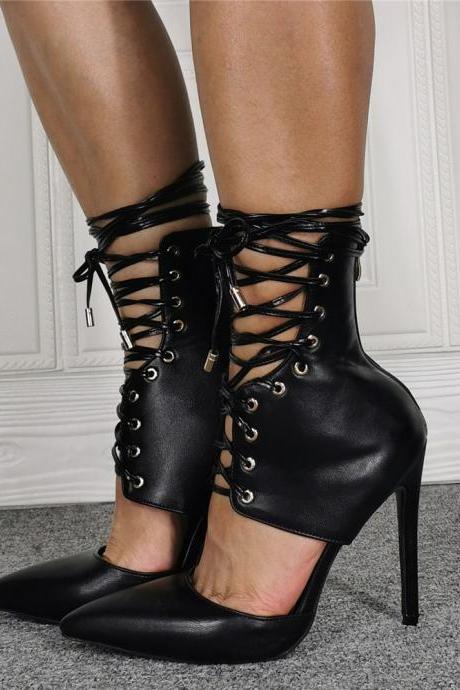 Strapped Ultra-fine High Heel Party Shoes