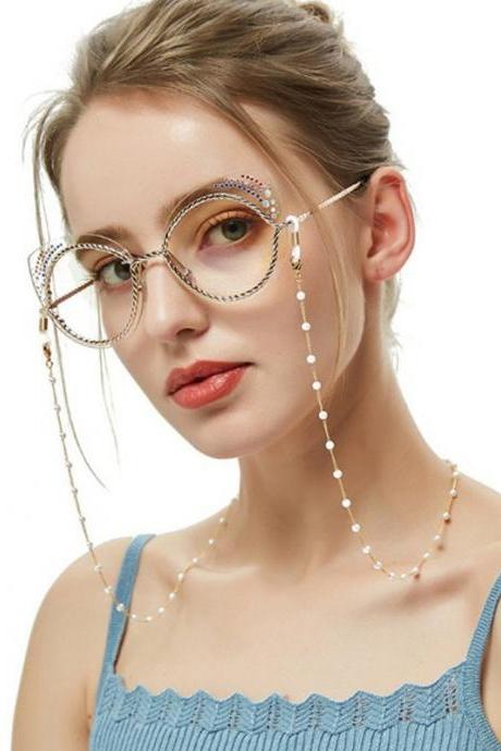 Free Shipping All kinds of fashion chain anti slip mask chain hand made pearl glasses chain-1