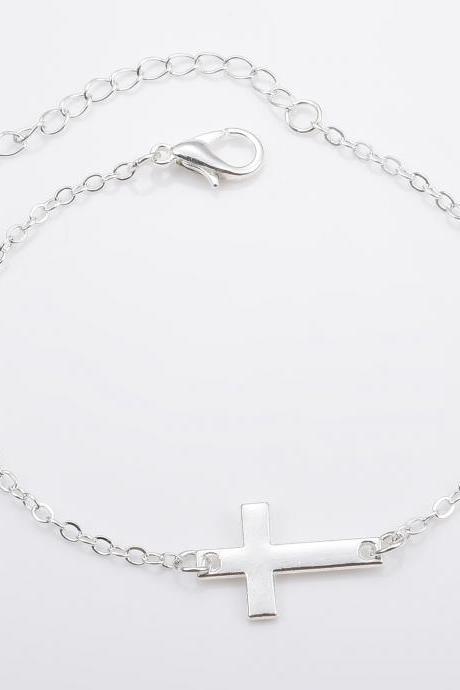 Shipping Fashion Simple Small Cross Bracelet Simple Bracelet-2