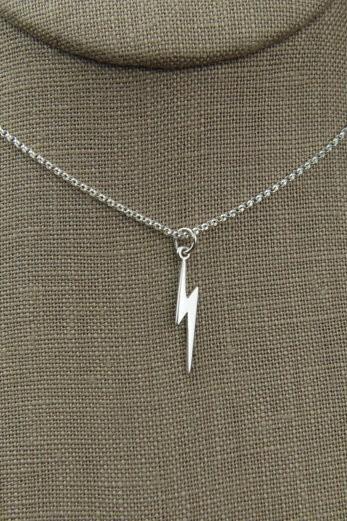 Shipping Women&amp;amp;#039;s Lightning Necklace Mini Lightning Logo Short Collar Chain Necklace-2