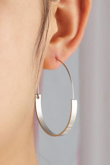 Free Shipping Exaggerated style simple semicircle ring earrings earrings feminine temperament arc Earrings-1