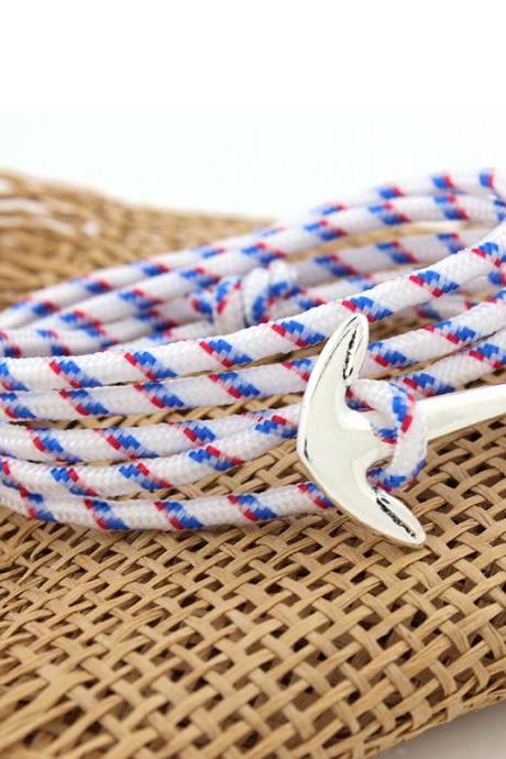 Anchor Accessories Multilayer Hand Woven Hand Decorated Nylon Rope Anchor Bracelet String-3