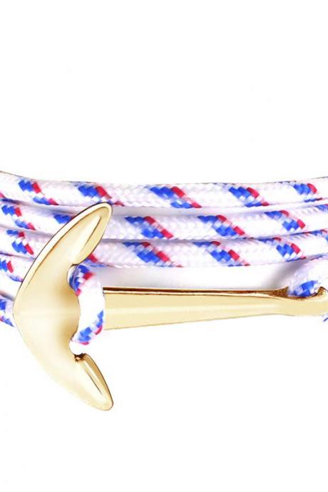 Anchor Accessories Multilayer Hand Woven Hand Decorated Nylon Rope Anchor Bracelet String-8