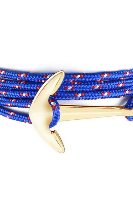 Anchor Accessories Multilayer Hand Woven Hand Decorated Nylon Rope Anchor Bracelet String-16